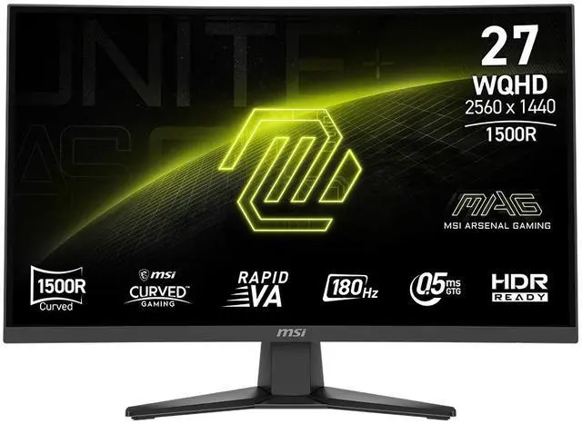 27" MSI Curved Gaming WQHD 180Hz 0.5ms 2*HDMI