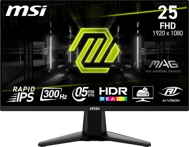 25" MSI IPS Gaming Monitor 255XF AI Vision 300Hz 0.5ms 2*HDMI