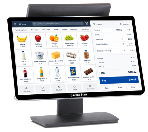 AP-A6-G6-256 ; NEW , ; Metal Stand (L4) & Metal Case , . 18.5" Capacitive True Flat Touch Screen | Resolution: 1920*1080 ; . Second Display: 11.6" non-touch LCD | Resolution: 1366*768 ; . CPU: Intel Core i5 (6th Generation) ; . Hard Disk Driver: 256GB SSD ; . Memory: 8GB DDR4 RAM ; . Wi-Fi , Speaker ; . Operating System: Win 10 ; . Power Supply: DC 8A ; . Color: Full Black